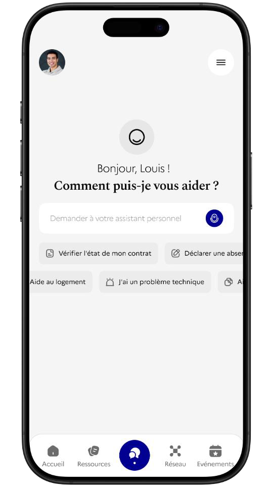 Application apprenti, assistant